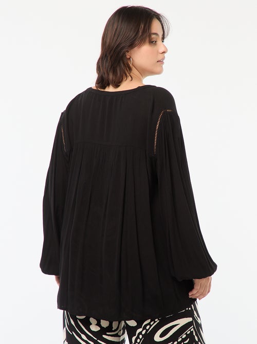 Blusa morbida con stampa in tessuto effetto crêpe - Kiabi