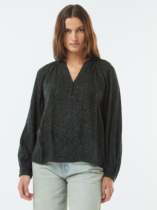 Blusa morbida stampata - Kiabi
