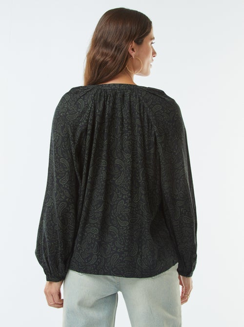 Blusa morbida stampata - Kiabi