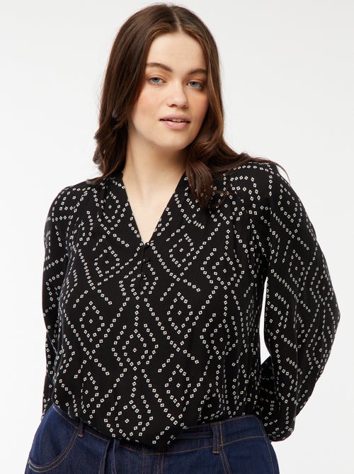 Blusa morbida stampata - Kiabi