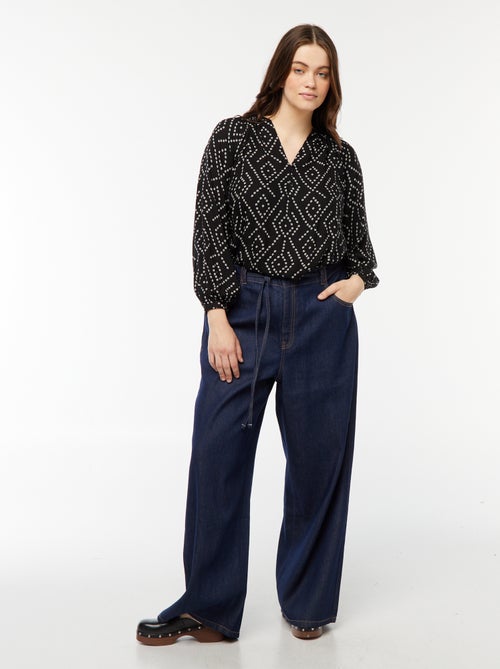 Blusa morbida stampata - Kiabi