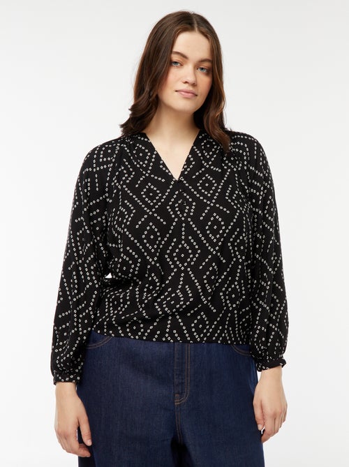 Blusa morbida stampata - Kiabi