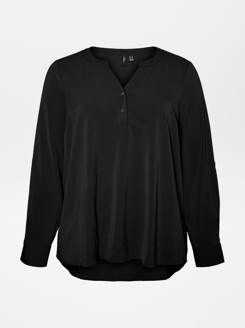 Blusa morbida 'Vero Moda Curve' nero - Kiabi