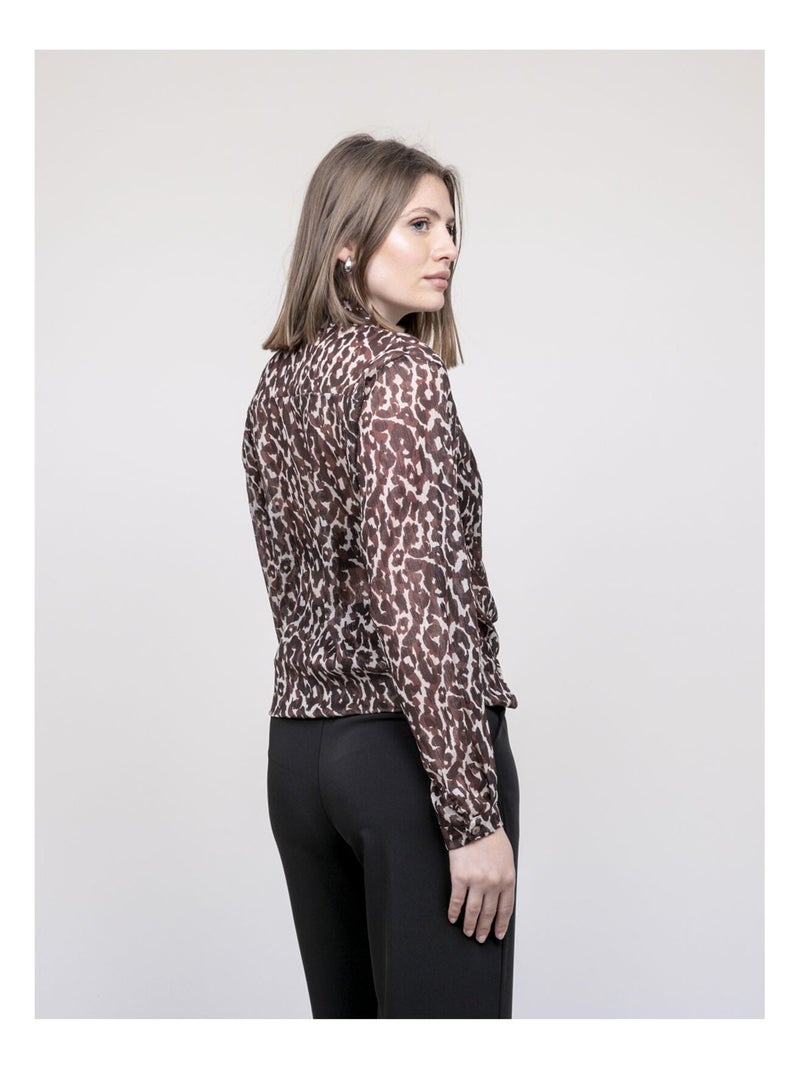 Blusa motivo leopardo ONESINE Marrone - Kiabi