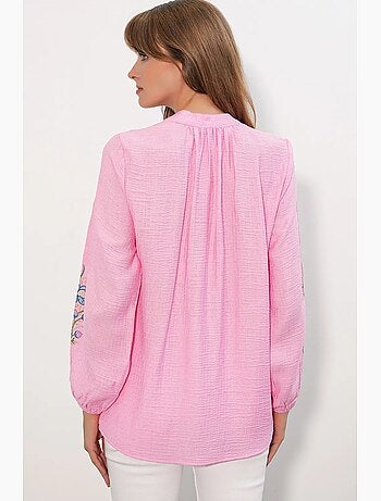 Blusa oversize in crêpe ricamato bdart
