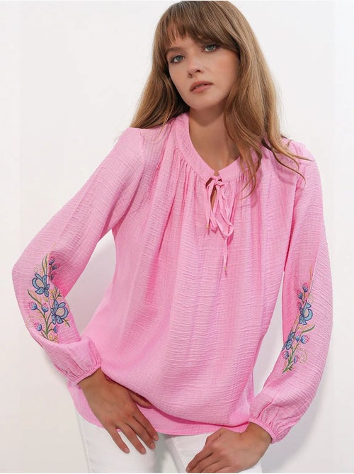 Blusa oversize in crêpe ricamato bdart - Kiabi