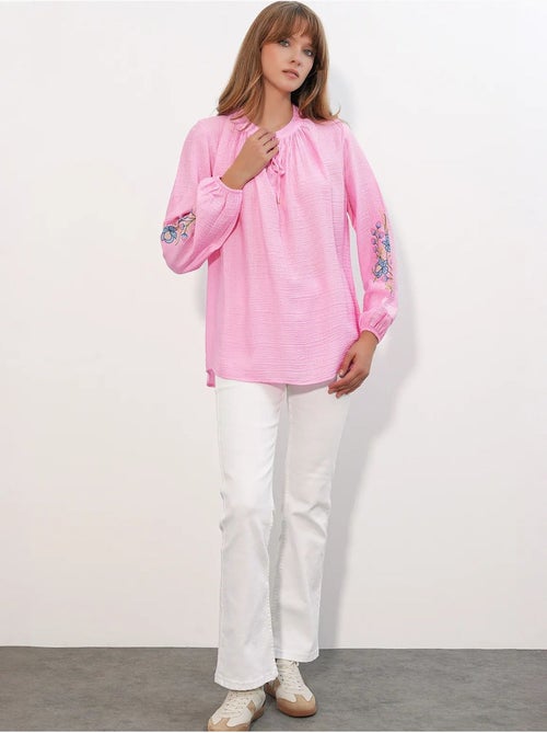 Blusa oversize in crêpe ricamato bdart - Kiabi