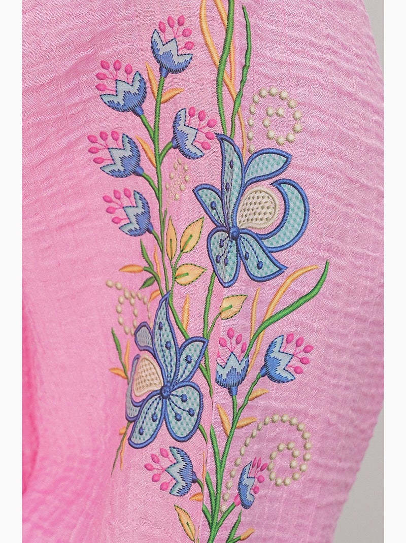 Blusa oversize in crêpe ricamato bdart Rosa fluo/Solinotes - Kiabi