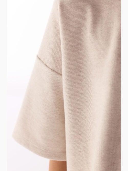 Blusa oversize melange a maniche corte, calda penti - Kiabi Blusa oversize melange a maniche corte, calda penti - Kiabi