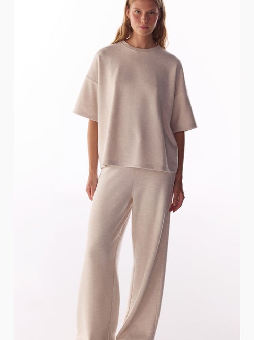 Blusa oversize melange a maniche corte, calda penti - Kiabi Blusa oversize melange a maniche corte, calda penti - Kiabi