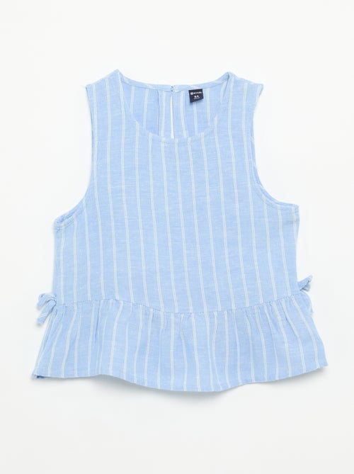 Blusa peplum con fiocchi fantasia - Kiabi Blusa peplum con fiocchi fantasia - Kiabi