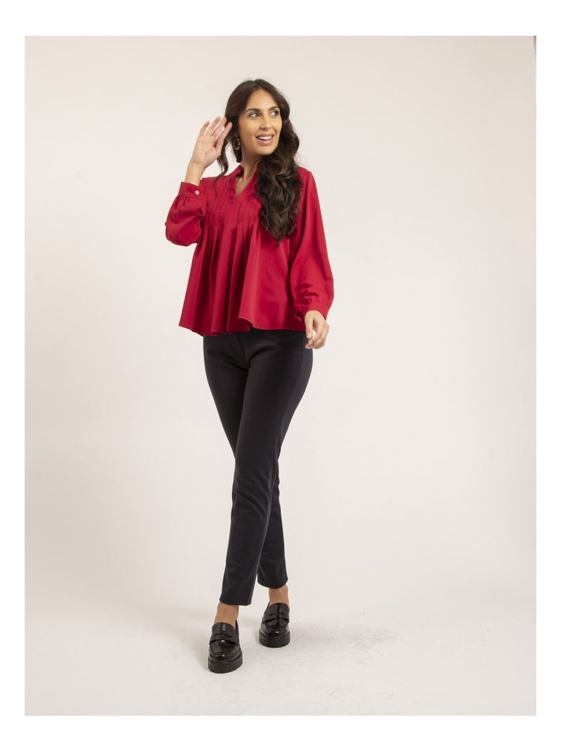 Blusa plissée OANA Rosso - Kiabi