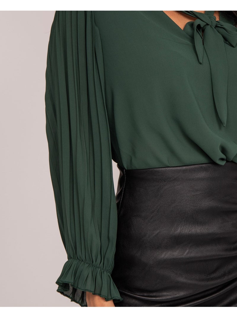 Blusa plissettata FUGGIA Verde - Kiabi