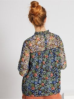 Blusa plumetis collo vittoriano - Kiabi