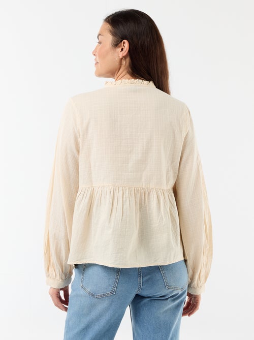 Blusa premaman ricamata in garza di cotone - Kiabi