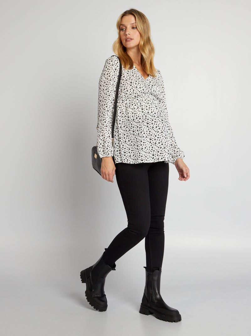 Blusa premaman stampata BIANCO - Kiabi