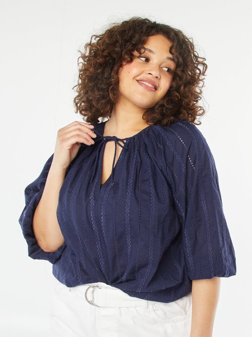 Blusa ricamata con maniche 3/4 - Kiabi