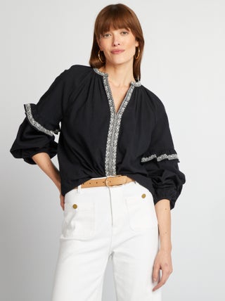 Blusa ricamata