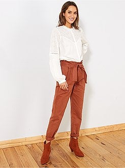 Blusa ricamo inglese - Kiabi