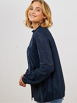 Blusa ricamo inglese - Kiabi
