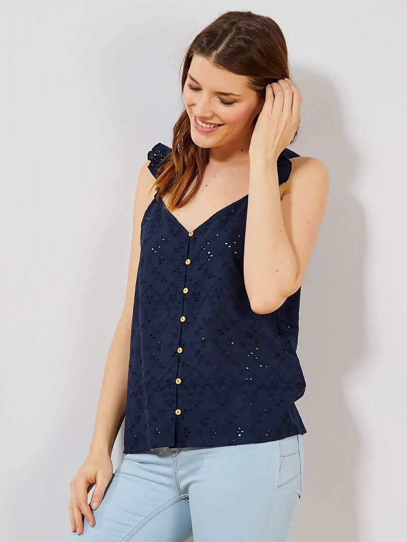 Body Con Ricamo Punto Inglese - BIANCO - - 3.30 - Foto 5