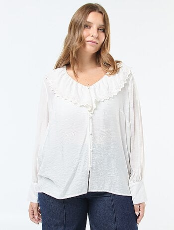 Blusa satinata con colletto alla Claudine 'Vero Moda'