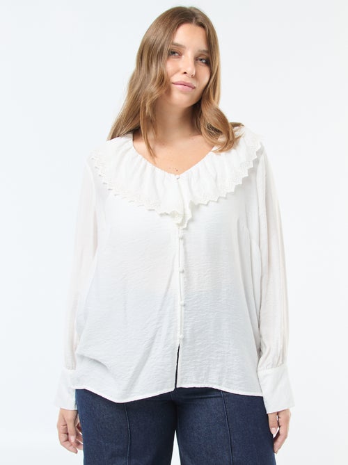 Blusa satinata con colletto alla Claudine 'Vero Moda' - Kiabi