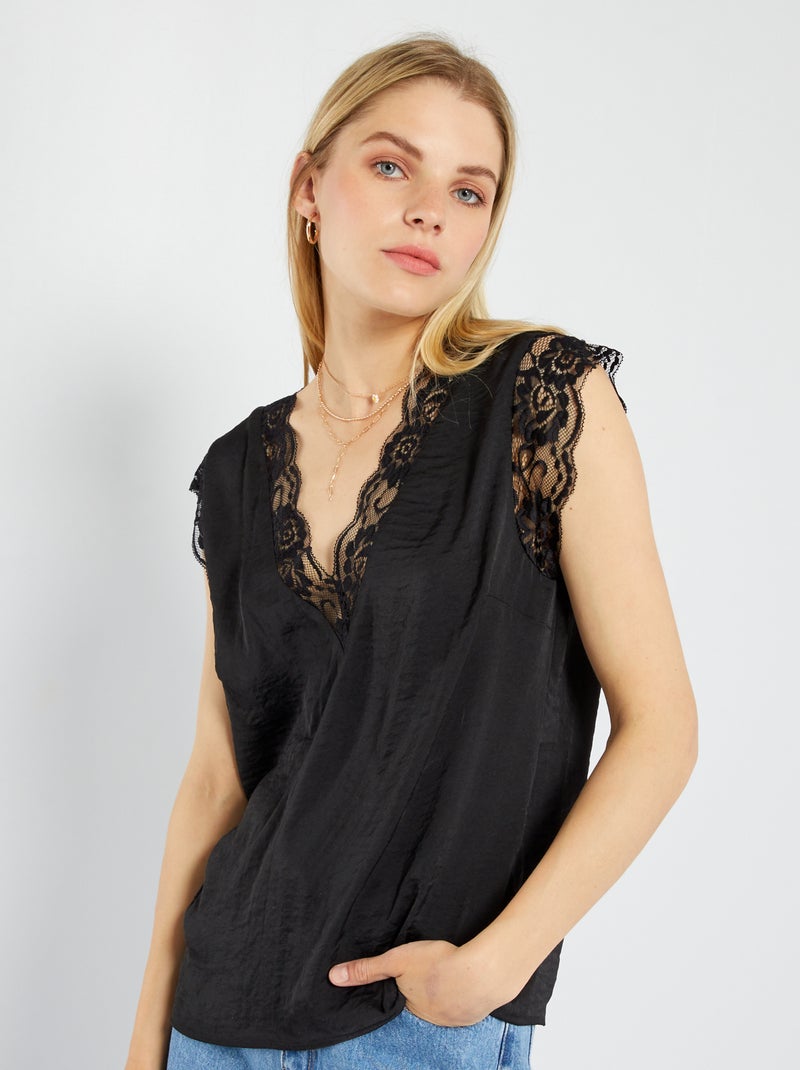 Guanti Lunghi In Pelle-Look Con Pizzo Nero: Eleganti E Sexy, 90% Poliestere 10% Elastan