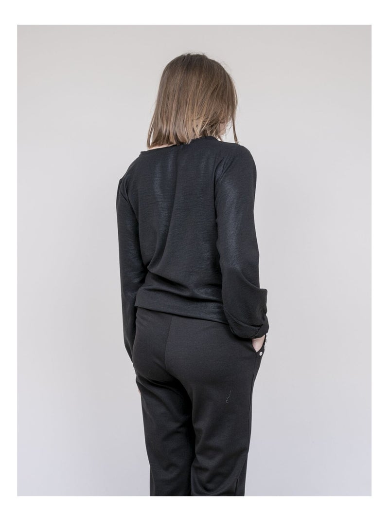 Blusa satinata ONESTA Nero - Kiabi