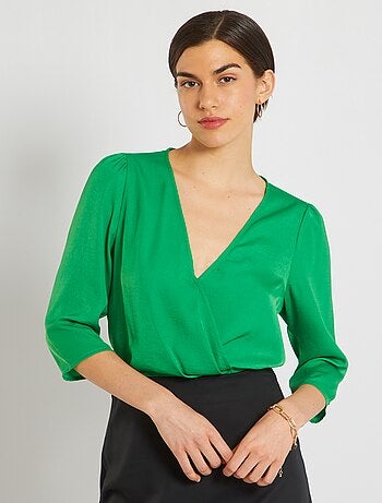 Farfetch Donna Abbigliamento Bluse e tuniche Bluse Top Siren con maniche a palloncino Verde 