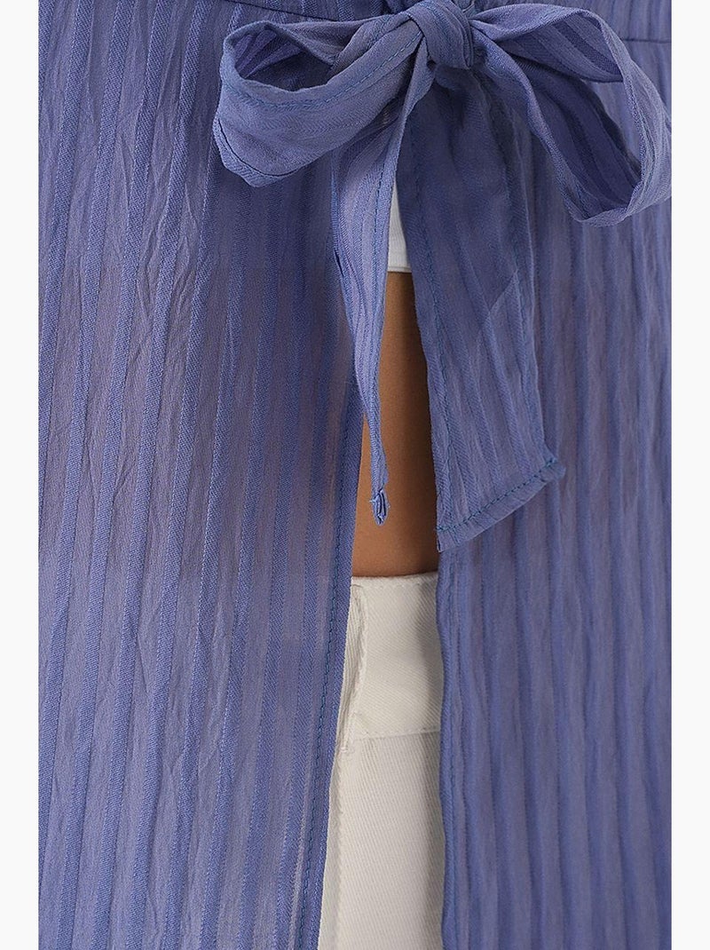 Blusa scollo a v con fiocco bdart Blu scuro - Kiabi