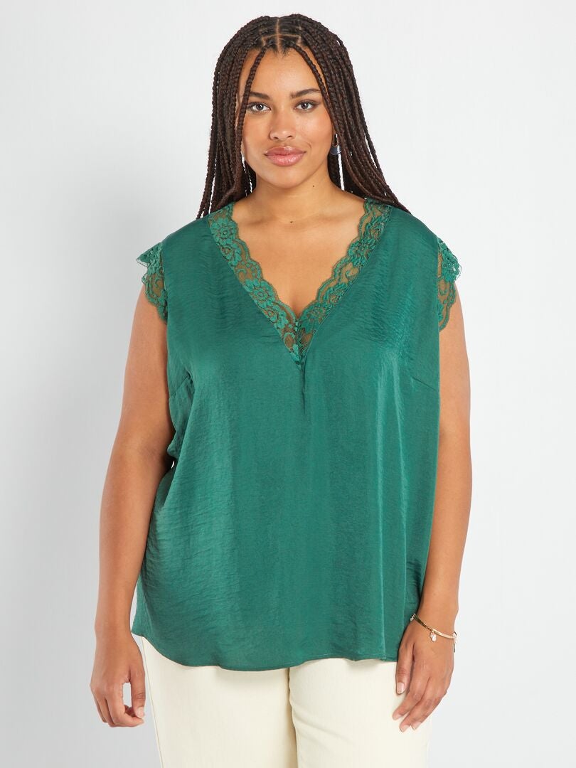 Set Pigiama Donna In Raso Con Pizzo Verde Scuro | Intimo Seta Morbido Scollo A V | Taglie Da S A XXXL | Sexy Per Notte Di Nozze