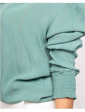 Blusa scollo a V lurex OZAME
