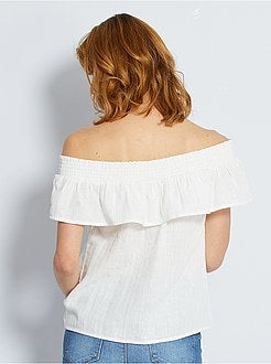 Blusa scollo bardot - Kiabi