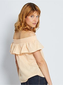 Blusa scollo bardot - Kiabi