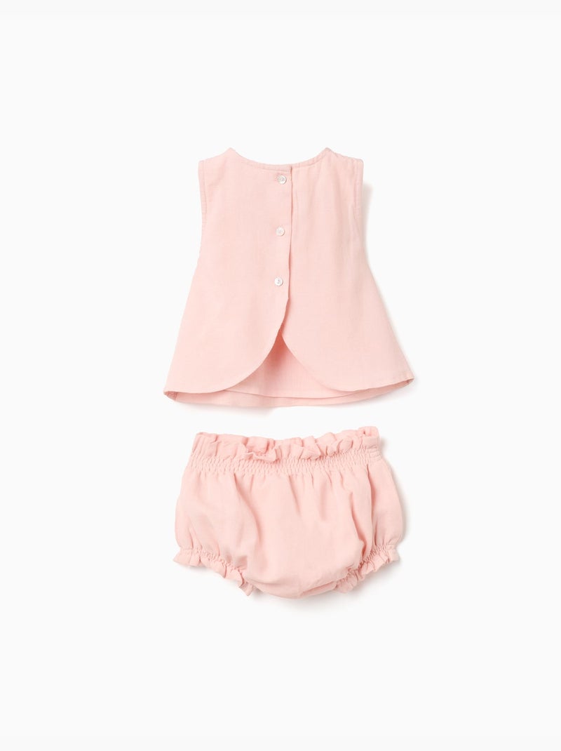 Blusa senza maniche + bloomers B&S Rosa chiaro - Kiabi