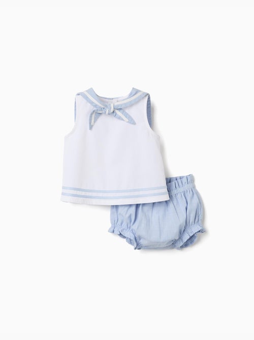 Blusa senza maniche + bloomers in cotone - Kiabi