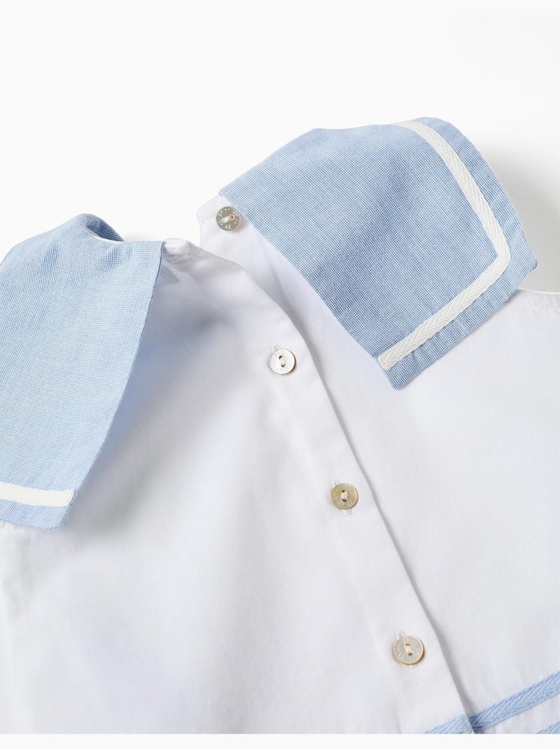 Blusa senza maniche + bloomers in cotone Blu chiaro - Kiabi