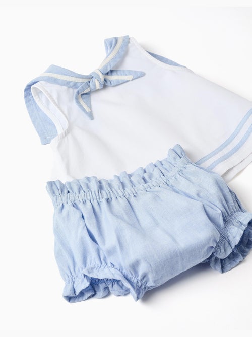 Blusa senza maniche + bloomers in cotone - Kiabi