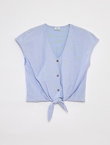 Blusa senza maniche con bottoni e annodata 'JDY'