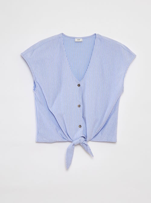 Blusa senza maniche con bottoni e annodata 'JDY' - Kiabi