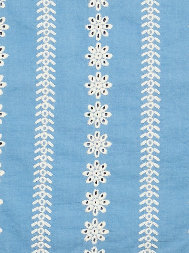 Blusa senza maniche con ricami all-over Blu - Kiabi