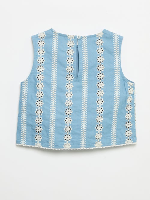 Blusa senza maniche con ricami all-over - Kiabi