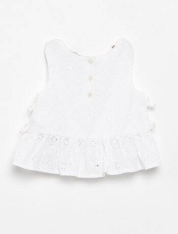 Blusa senza maniche con ricami