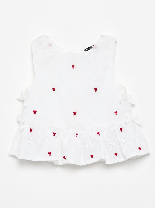 Blusa senza maniche con ricami - Kiabi