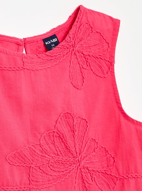 Blusa senza maniche con ricami floreali - Kiabi