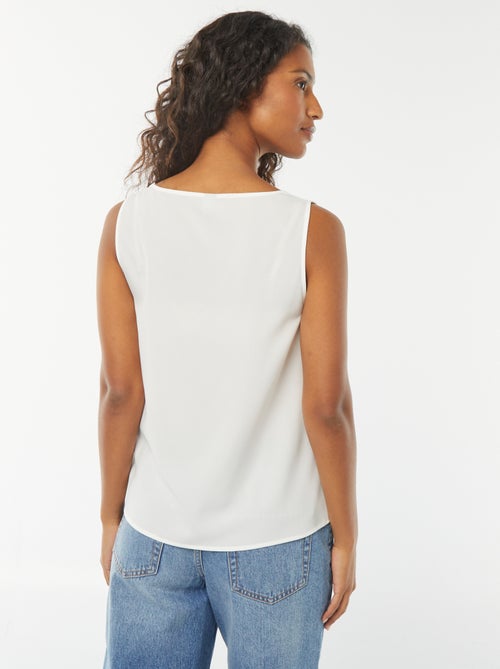 Blusa senza maniche con scollo in pizzo - Kiabi