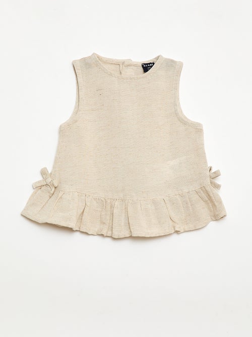 Blusa senza maniche con volant e fiocchi - Kiabi