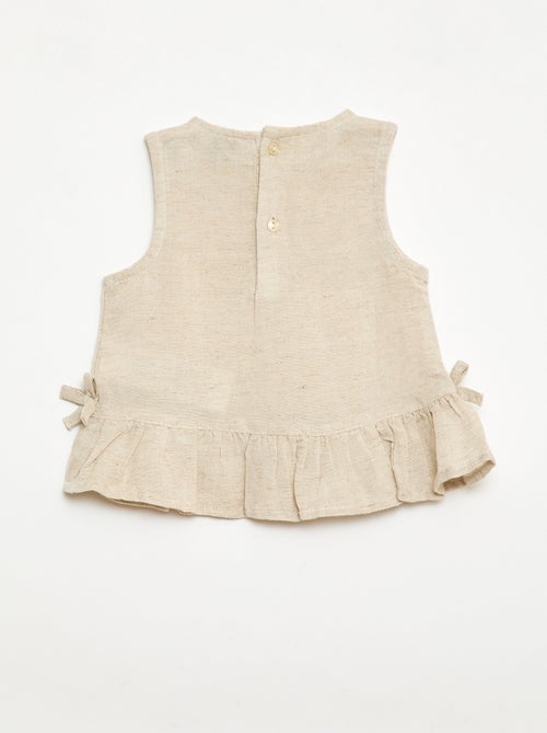 Blusa senza maniche con volant e fiocchi - Kiabi