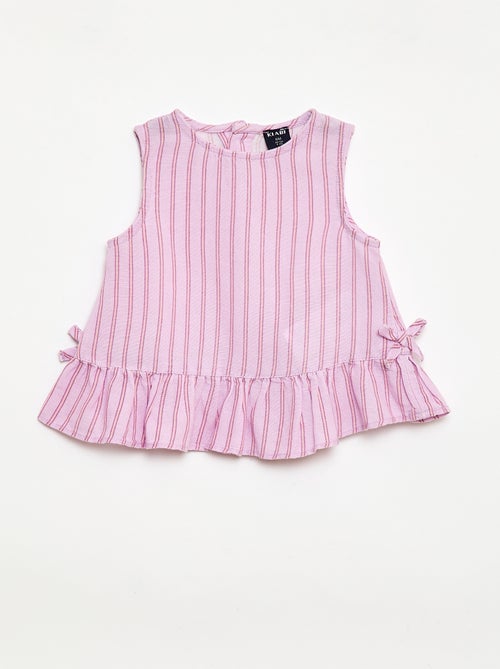 Blusa senza maniche con volant e fiocchi - Kiabi